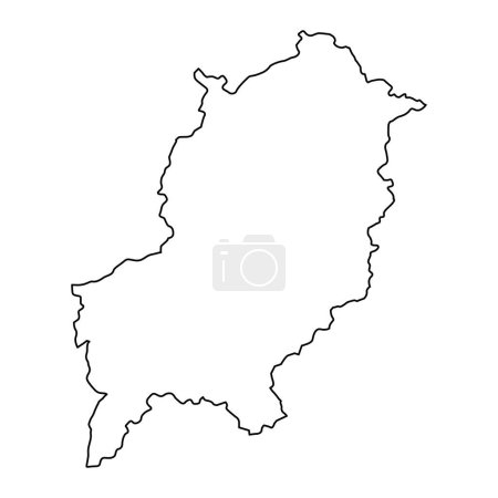 Illustration for Luang Prabang province map, administrative division of Lao Peoples Democratic Republic. Vector illustration. - Royalty Free Image