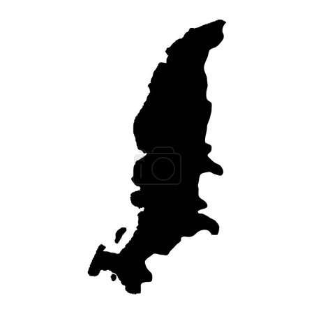 Ilustración de Riviere Noire mapa del distrito, división administrativa de Mauricio. Ilustración vectorial. - Imagen libre de derechos