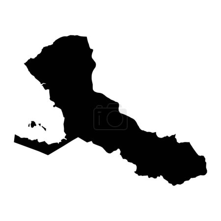 Illustration for Rio San Juan Department map, administrative division of Nicaragua. Vector illustration. - Royalty Free Image