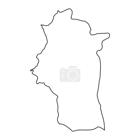 Téléchargez les illustrations : Carte du gouvernorat de Lattaquié, division administrative de la Syrie. Illustration vectorielle. - en licence libre de droit