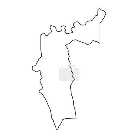 Illustration for San Juan Laventille region map, administrative division of Trinidad and Tobago. Vector illustration. - Royalty Free Image