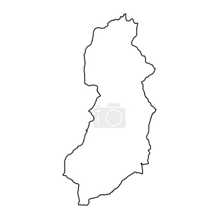 Ilustración de Mapa de la región de Singida, división administrativa de Tanzania. Ilustración vectorial. - Imagen libre de derechos