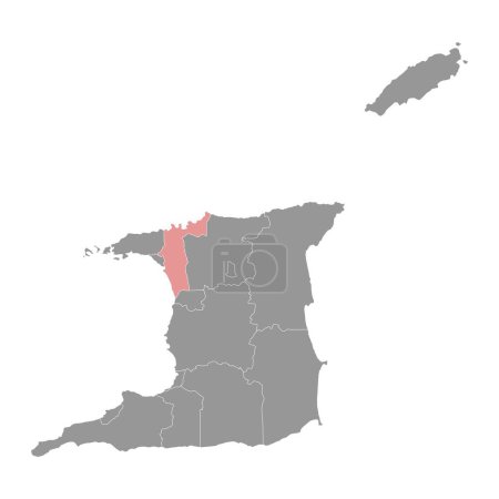 Illustration for San Juan Laventille region map, administrative division of Trinidad and Tobago. Vector illustration. - Royalty Free Image