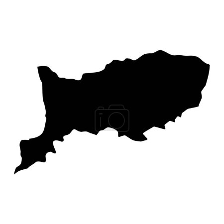 Ilustración de Mapa del Departamento de Río Negro, división administrativa de Uruguay. Ilustración vectorial. - Imagen libre de derechos