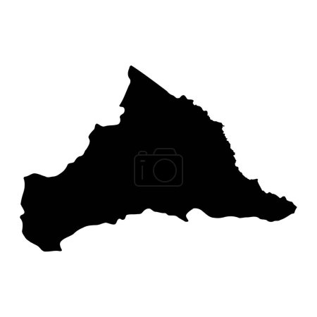 Ilustración de Cerro Largo Mapa del departamento, división administrativa de Uruguay. Ilustración vectorial. - Imagen libre de derechos