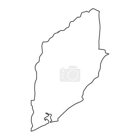 Téléchargez les illustrations : Carte du département de Rocha, division administrative de l'Uruguay. Illustration vectorielle. - en licence libre de droit
