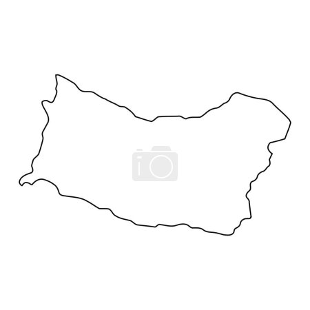 Ilustración de Mapa del departamento de Salto, división administrativa de Uruguay. Ilustración vectorial. - Imagen libre de derechos