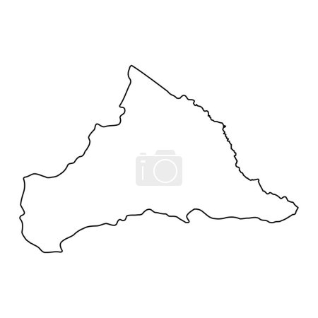 Ilustración de Cerro Largo Mapa del departamento, división administrativa de Uruguay. Ilustración vectorial. - Imagen libre de derechos