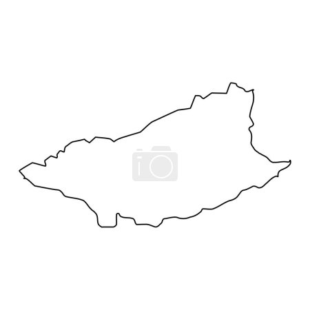 Ilustración de Mapa del departamento de Durazno, división administrativa de Uruguay. Ilustración vectorial. - Imagen libre de derechos