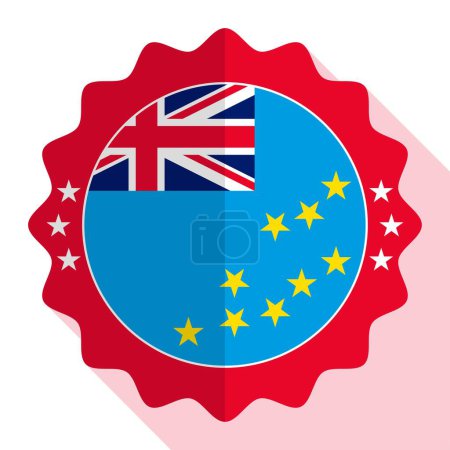 Illustration for Tuvalu quality emblem, label, sign, button. Vector illustration. - Royalty Free Image