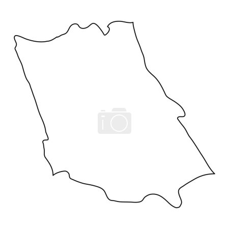 Illustration for Kalutara District map, administrative division of Sri Lanka. Vector illustration. - Royalty Free Image