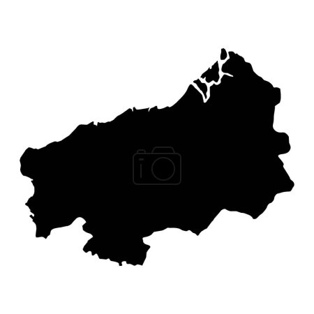 Téléchargez les illustrations : Carte de la province d'Esmeraldas, division administrative de l'Équateur. Illustration vectorielle. - en licence libre de droit