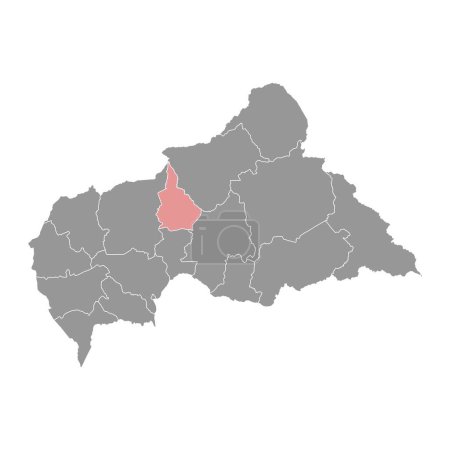 Nana Grebizi prefecture map, administrative division of Central African Republic.