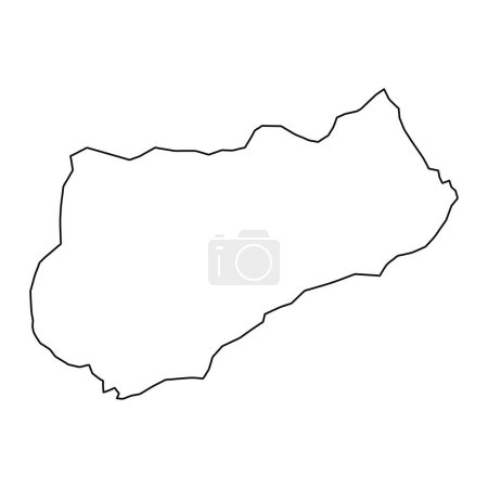 Logone Carte de la Région Occidentale, division administrative du Tchad. Illustration vectorielle.