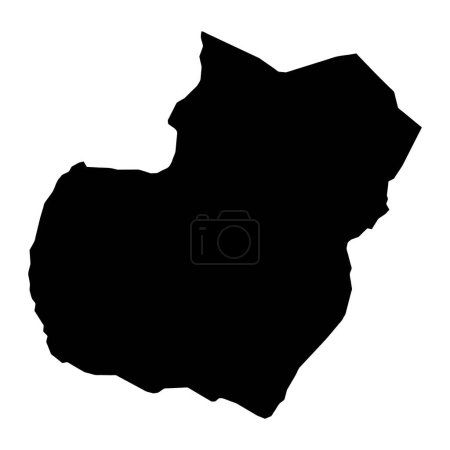 Téléchargez les illustrations : Carte de la province de Bioko Sur, division administrative de Guinée équatoriale. Illustration vectorielle. - en licence libre de droit