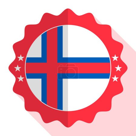 Illustration for Faroe Islands quality emblem, label, sign, button. Vector illustration. - Royalty Free Image
