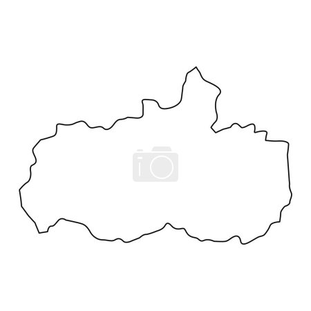 Ilustración de Mapa provincia de Tungurahua, división administrativa de Ecuador. Ilustración vectorial. - Imagen libre de derechos