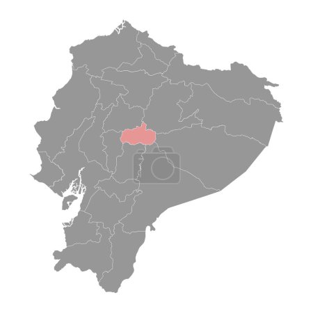 Ilustración de Mapa provincia de Tungurahua, división administrativa de Ecuador. Ilustración vectorial. - Imagen libre de derechos