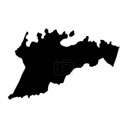 Ilustración de Mapa del condado de Sua, división administrativa de Samoa Americana. Ilustración vectorial. - Imagen libre de derechos