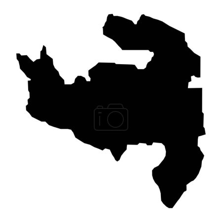 Ilustración de Mapa del condado de Tualatai, división administrativa de Samoa Americana. Ilustración vectorial. - Imagen libre de derechos
