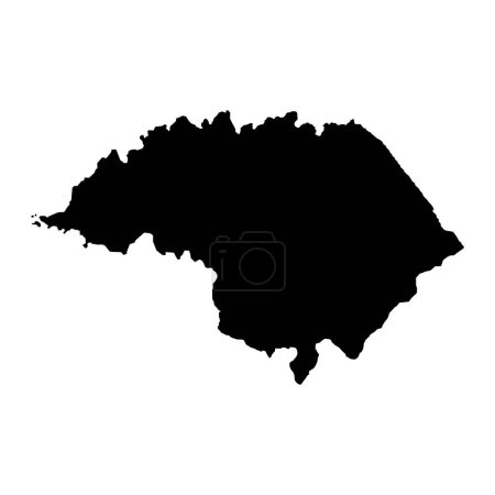 Ilustración de Mapa del Distrito Oeste, división administrativa de Samoa Americana. Ilustración vectorial. - Imagen libre de derechos