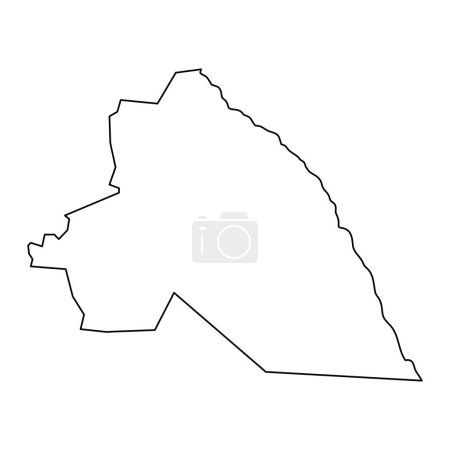 Illustration for Eastern Lakes State map, administrative division of South Sudan. Vector illustration. - Royalty Free Image