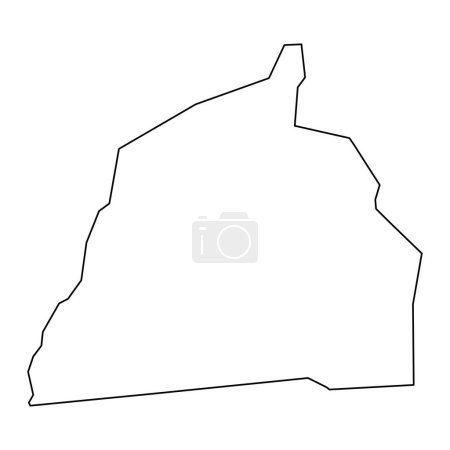 Wau State map, administrative division of South Sudan. Vector illustration.
