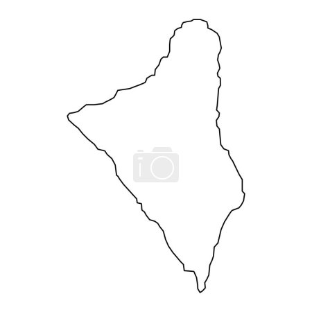 Ilustración de Mapa del condado de Olosega, división administrativa de Samoa Americana. Ilustración vectorial. - Imagen libre de derechos