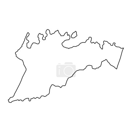 Ilustración de Mapa del condado de Sua, división administrativa de Samoa Americana. Ilustración vectorial. - Imagen libre de derechos