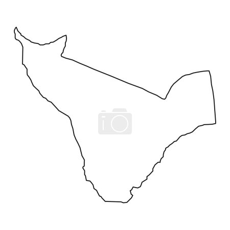 Ilustración de Mapa del condado de Tau, división administrativa de Samoa Americana. Ilustración vectorial. - Imagen libre de derechos
