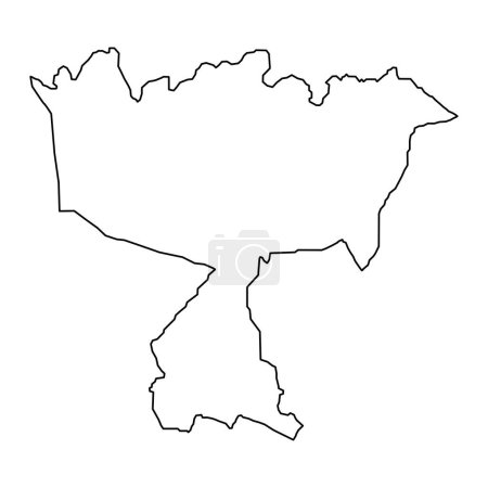 Ilustración de Mapa del condado de Leasina, división administrativa de Samoa Americana. Ilustración vectorial. - Imagen libre de derechos