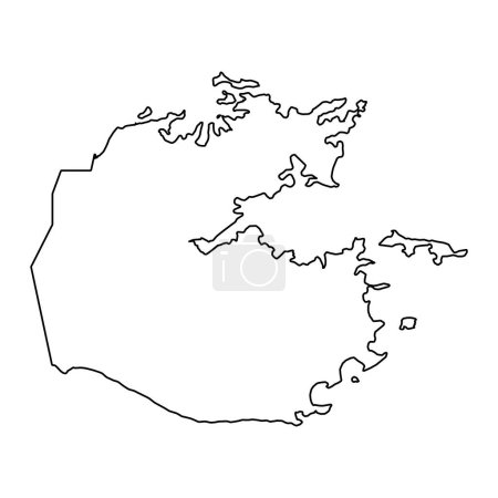 Parish of Saint Philip map, administrative division of Antigua and Barbuda.