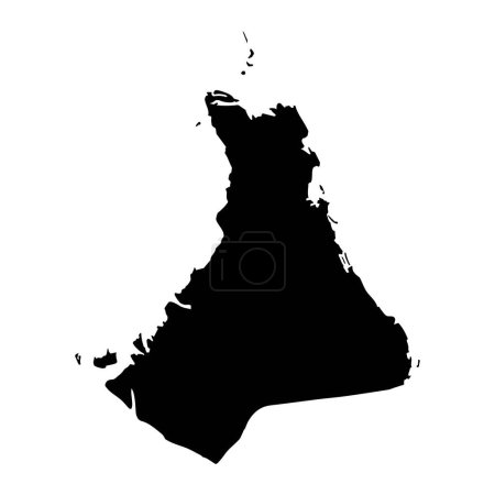 Karte von North Andros, Verwaltungseinheit der Bahamas. Vektorillustration.