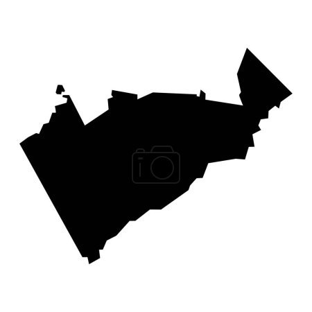Illustration for Smiths Parish map, administrative division of Bermuda. Vector illustration. - Royalty Free Image