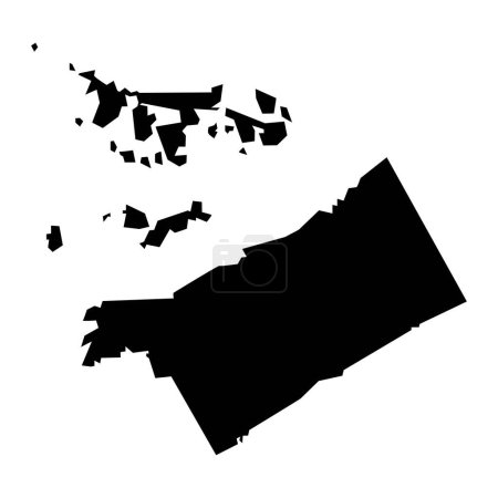 Warwick Parish map, administrative division of Bermuda. Vector illustration.
