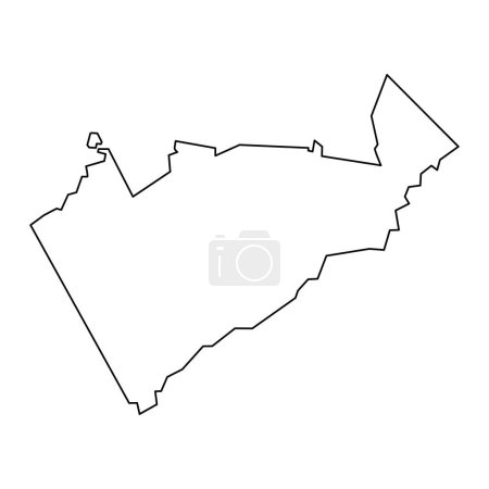 Illustration for Smiths Parish map, administrative division of Bermuda. Vector illustration. - Royalty Free Image