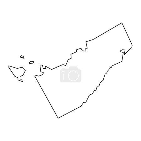 Illustration for Paget Parish map, administrative division of Bermuda. Vector illustration. - Royalty Free Image