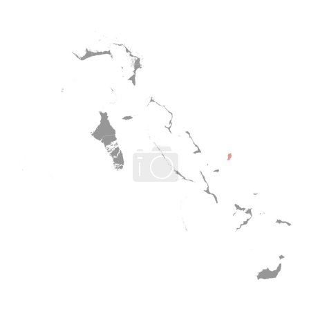 San Salvador Island map, administrative division of Bahamas. Vector illustration.