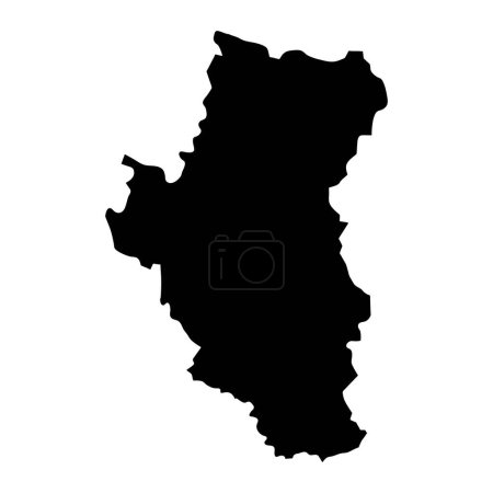 Karte der Provinz Tuyen Quang, Verwaltungseinheit Vietnams. Vektorillustration.
