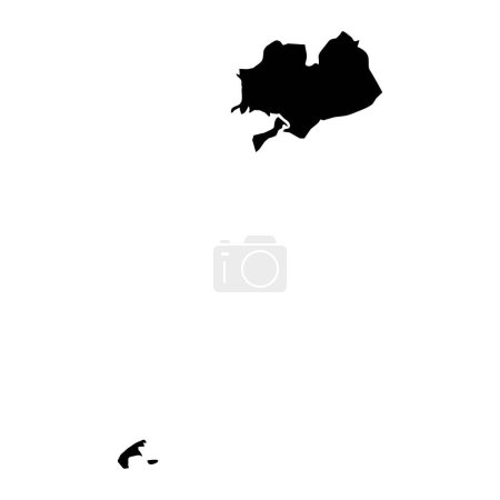 Illustration for Ba Ria Vung Tau province map, administrative division of Vietnam. Vector illustration. - Royalty Free Image