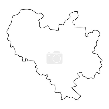 Binh Duong province map, administrative division of Vietnam. Vector illustration.