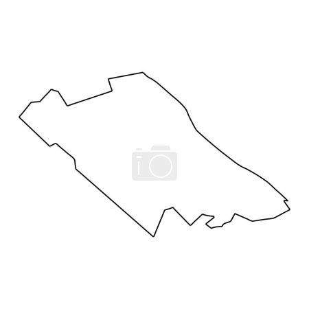 Illustration for Can Tho city map, administrative division of Vietnam. Vector illustration. - Royalty Free Image