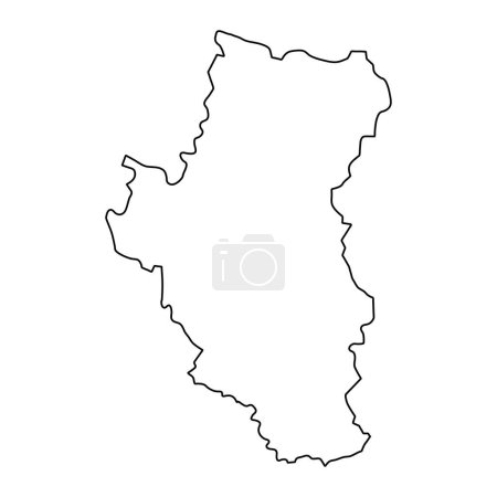 Karte der Provinz Tuyen Quang, Verwaltungseinheit Vietnams. Vektorillustration.