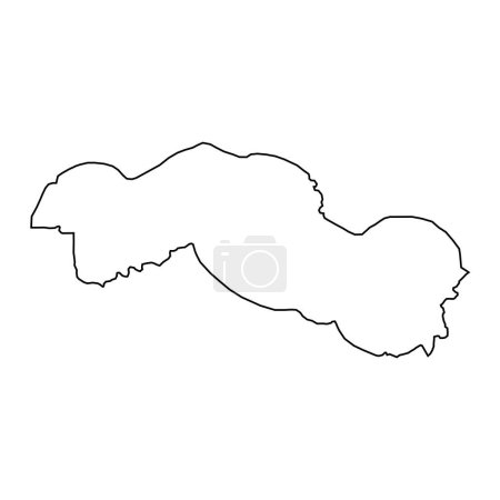 Ilustración de Mapa de la división Central River, división administrativa de Gambia. Ilustración vectorial. - Imagen libre de derechos