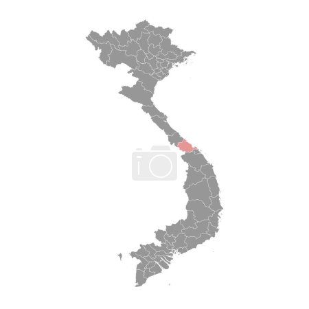 Karte der Provinz Thua Thien Hue, Verwaltungseinheit von Vietnam. Vektorillustration.
