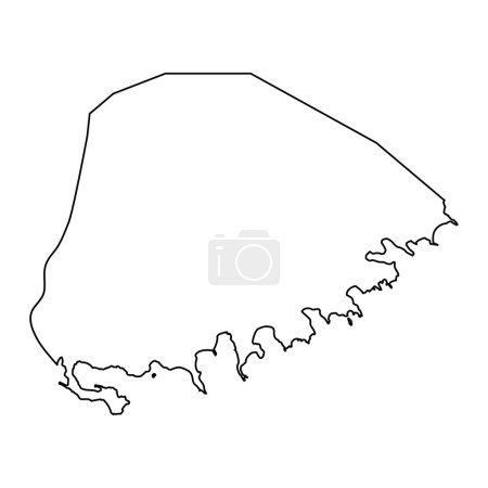 Saint David Parish map, administrative division of Grenada. Vector illustration.