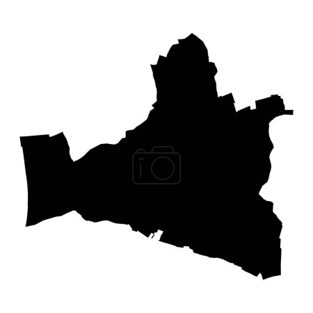 St Peter parishes map, administrative division of Jersey. Vector illustration.