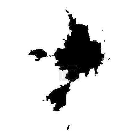 Sark-Karte, Teil der Vogtei von Guernsey. Vektorillustration.