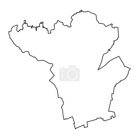 St Mary parishes map, administrative division of Jersey. Vector illustration.