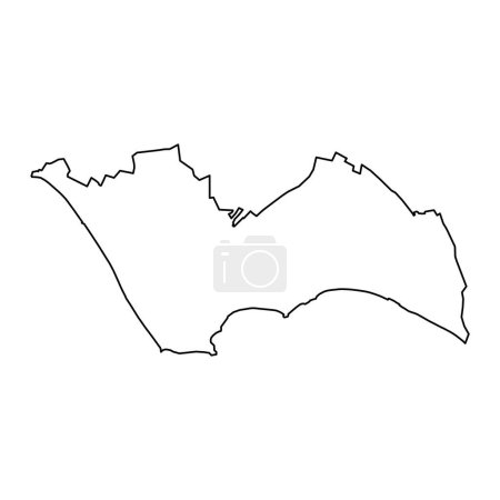St Clement parishes map, administrative division of Jersey. Vector illustration.